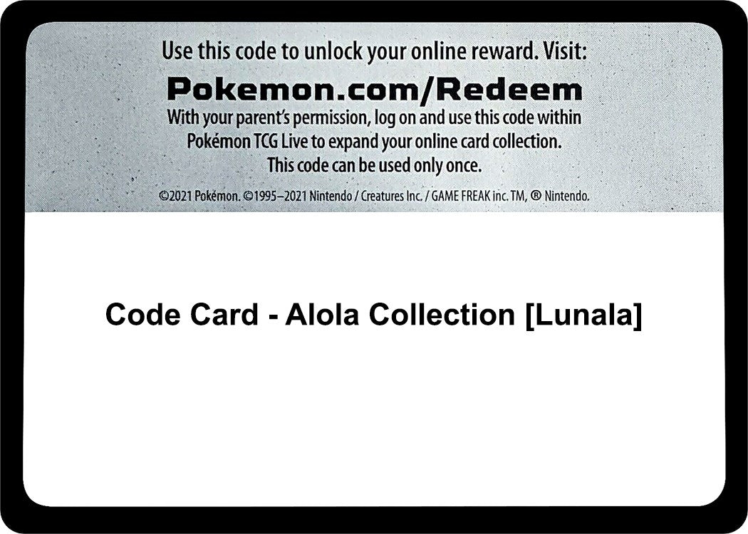Image for Code Card - Alola Collection [Lunala] (MCAP)