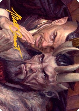 Image for A Little Chat Art Card (Gold-Stamped Signature) (12) (ASSNC)