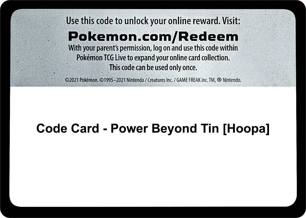 Image for Code Card - Power Beyond Tin [Hoopa] (MCAP)