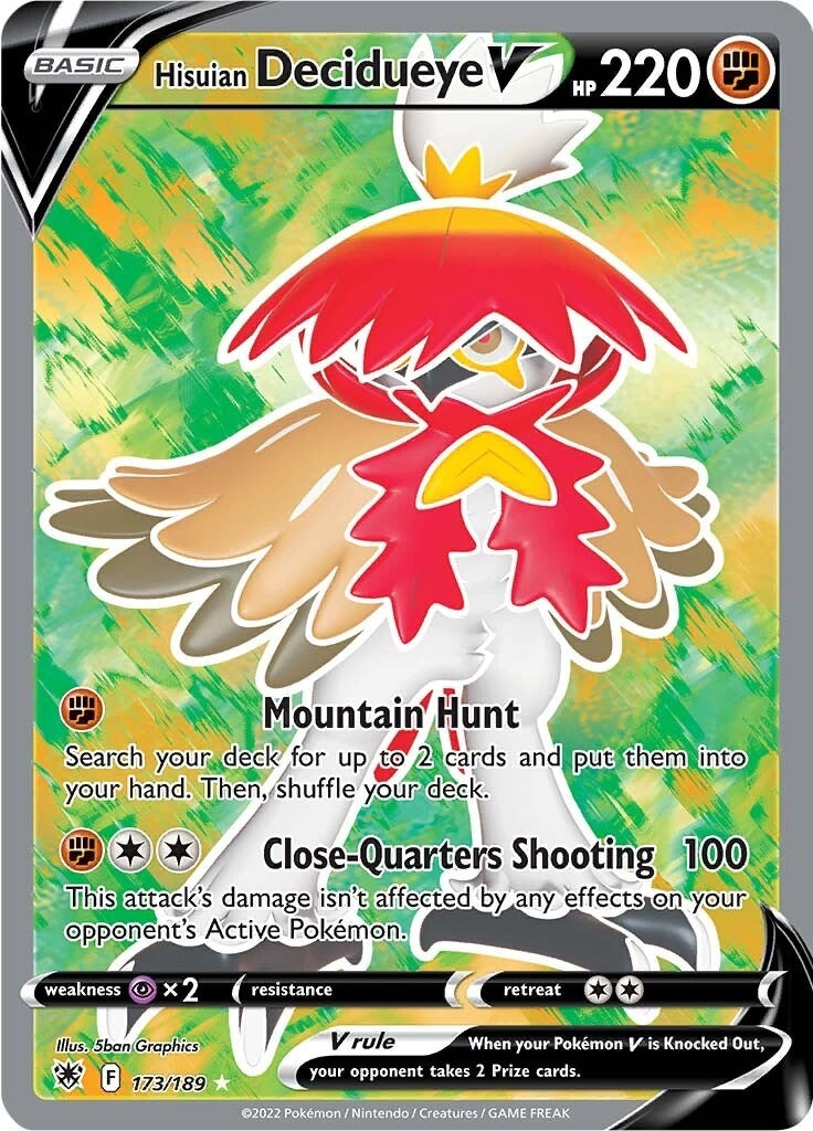 Image for Hisuian Decidueye V (Full Art) (173) (SWSH10)