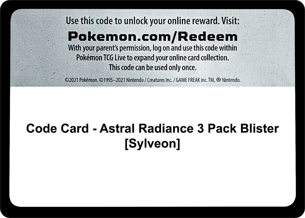 Image for Code Card - Astral Radiance 3 Pack Blister [Sylveon] (SWSH10)
