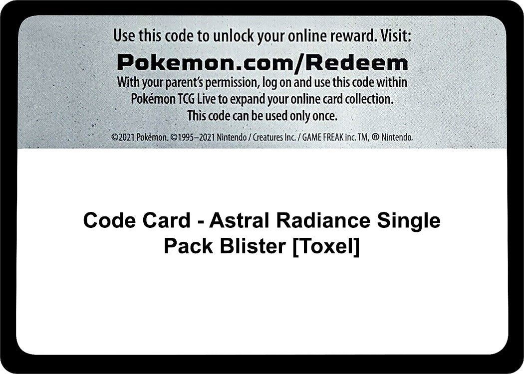 Image for Code Card - Astral Radiance Single Pack Blister [Toxel] (SWSH10)
