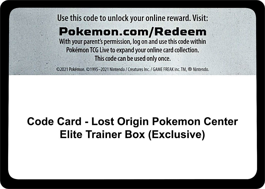 Image for Code Card - Lost Origin Pokemon Center Elite Trainer Box (Exclusive) (SWSH11)