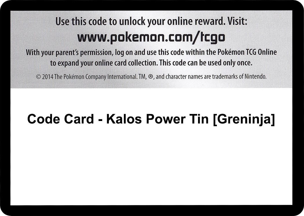 Image for Code Card - Kalos Power Tin [Greninja] (FLF)