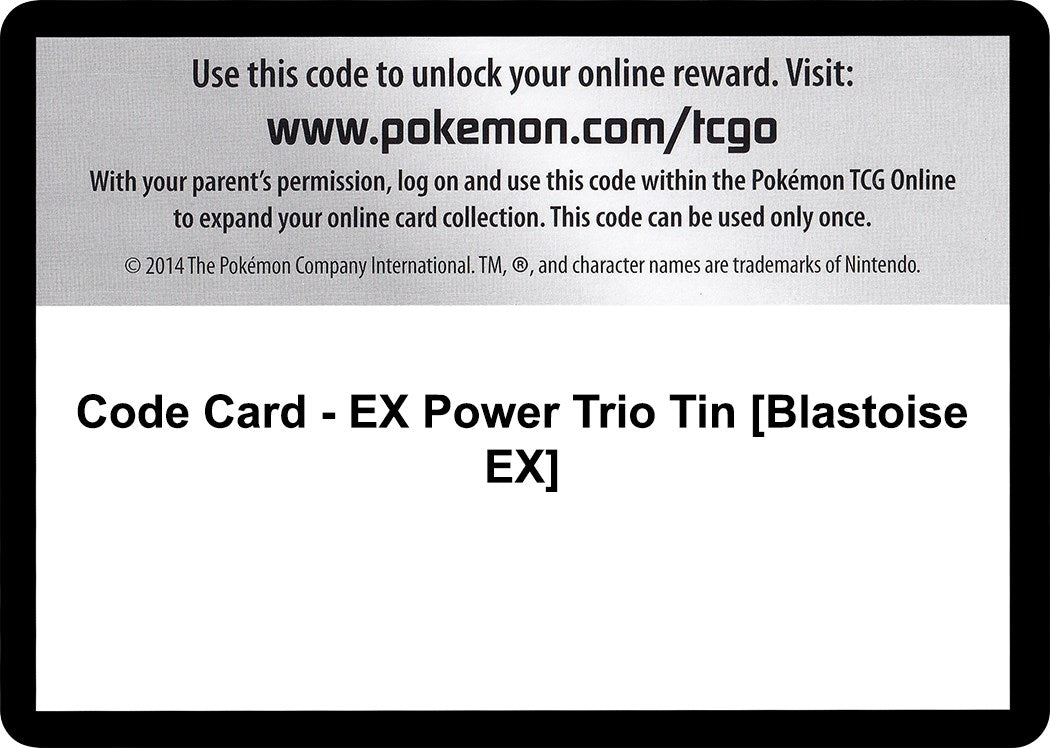 Image for Code Card - EX Power Trio Tin [Blastoise EX] (FFI)
