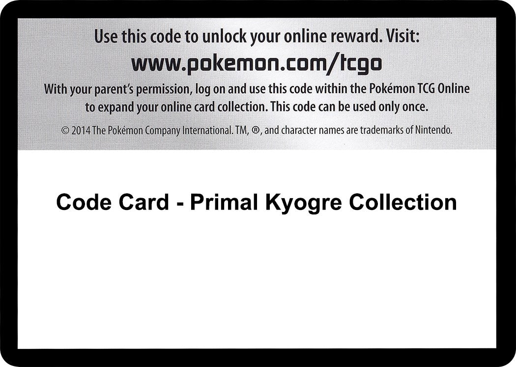 Image for Code Card - Primal Kyogre Collection (PRC)