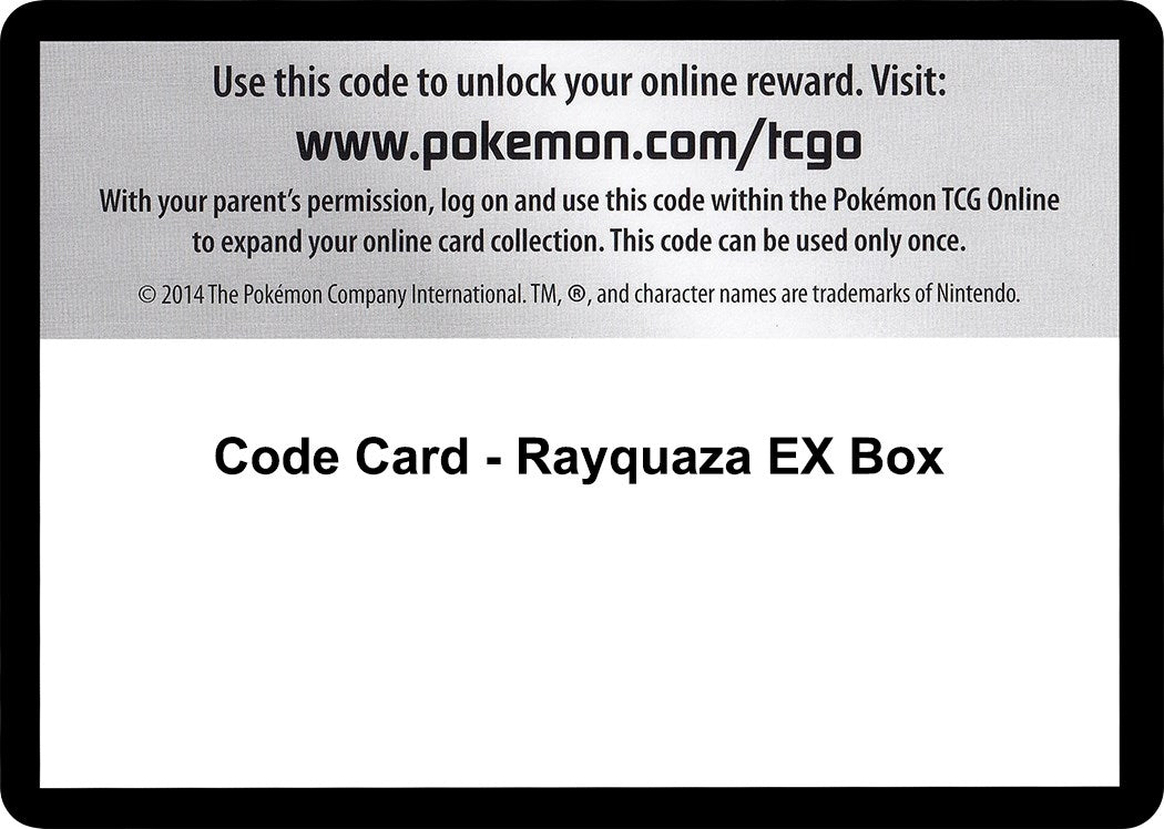 Image for Code Card - Rayquaza EX Box (ROS)