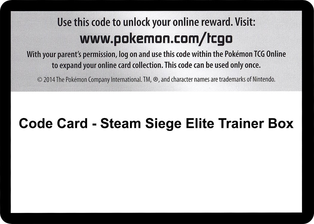 Image for Code Card - Steam Siege Elite Trainer Box (STS)