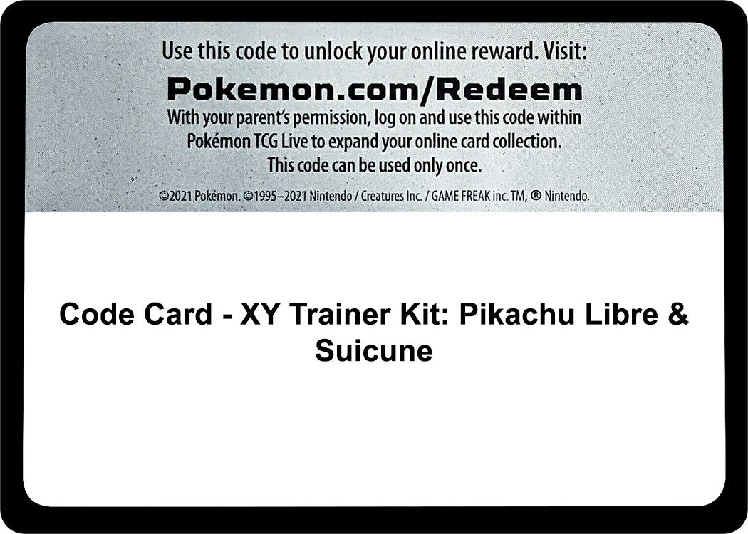 Image for Code Card - XY Trainer Kit: Pikachu Libre & Suicune (PR)