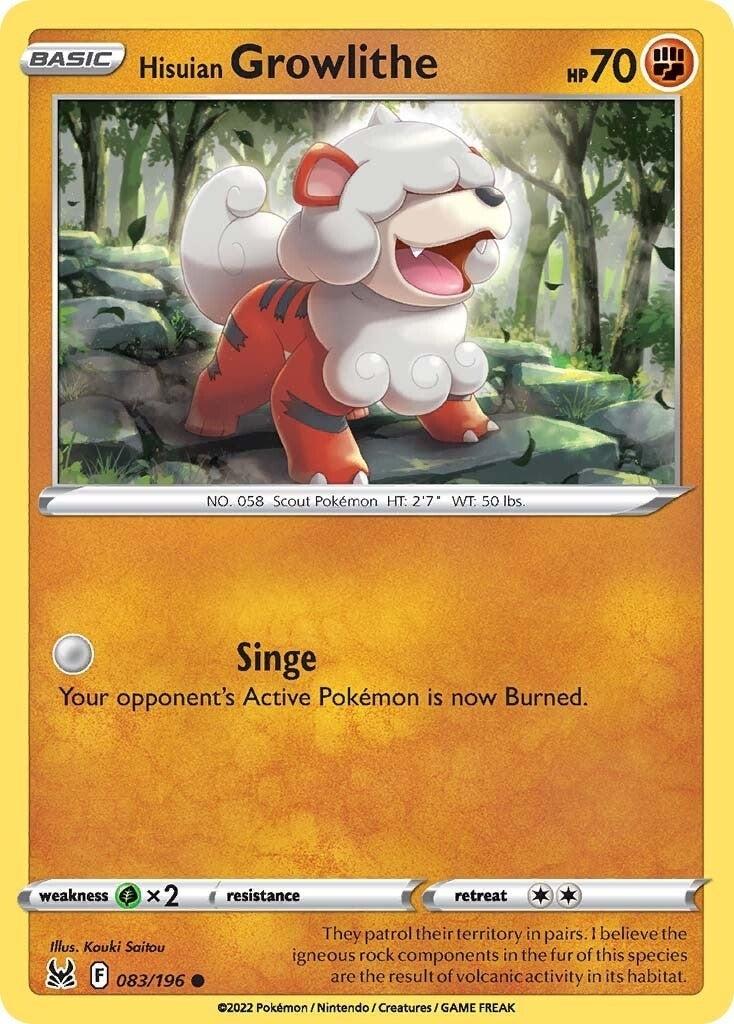 Image for Hisuian Growlithe (83) (SWSH11)