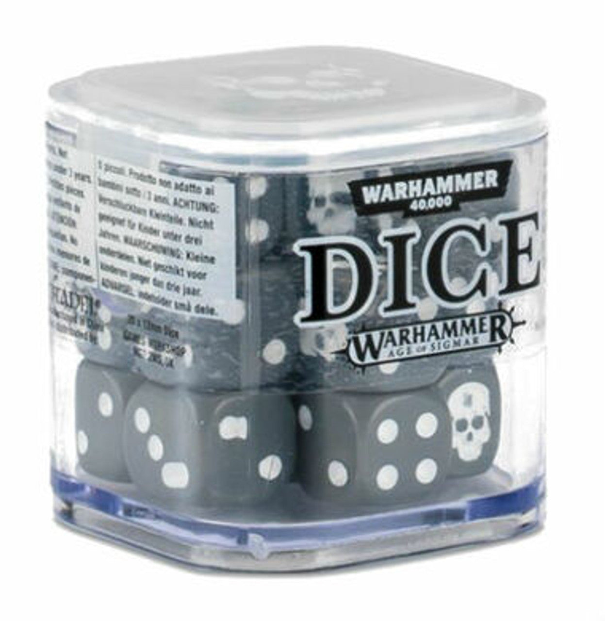 Warhammer 40K/Age of Sigmar: 12mm Grey Dice (20ct)