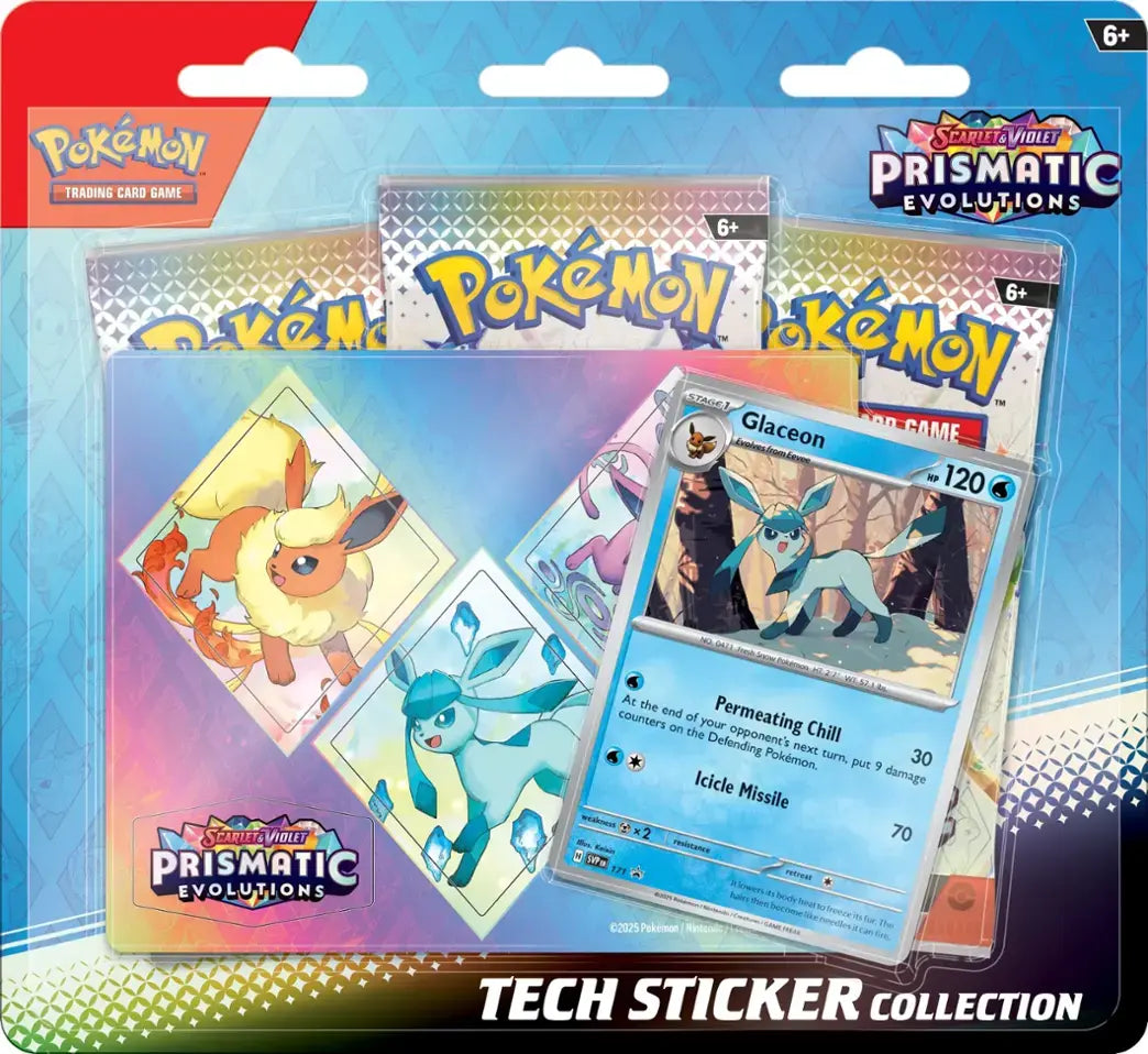 Pokemon TCG: Scarlet & Violet: Prismatic Evolutions: Tech Sticker Collection - Glaceon (PREORDER)