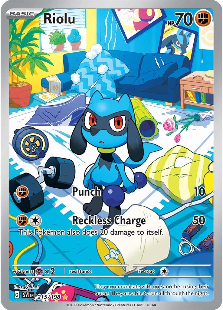 Collection of Riolu (215/198) [Scarlet & Violet: Base Set] in a gallery layout