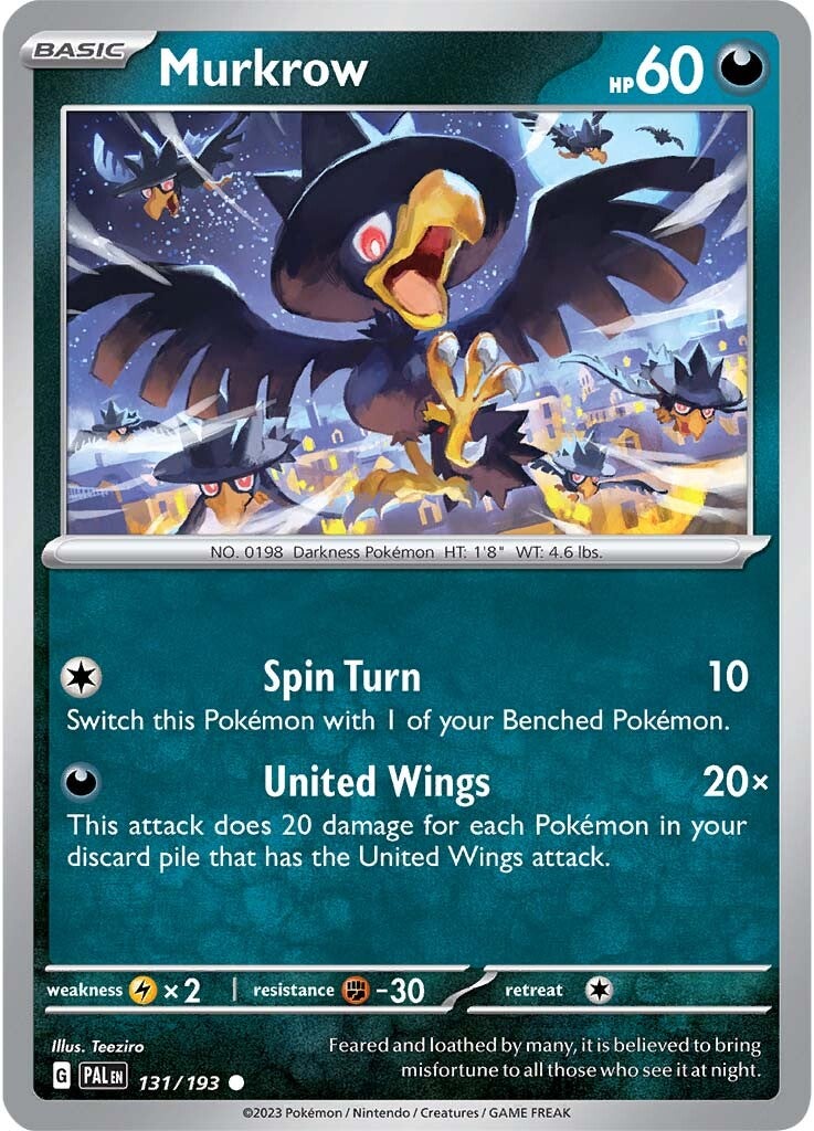 Collection of Murkrow (131/193) [Scarlet & Violet: Paldea Evolved] in a gallery layout