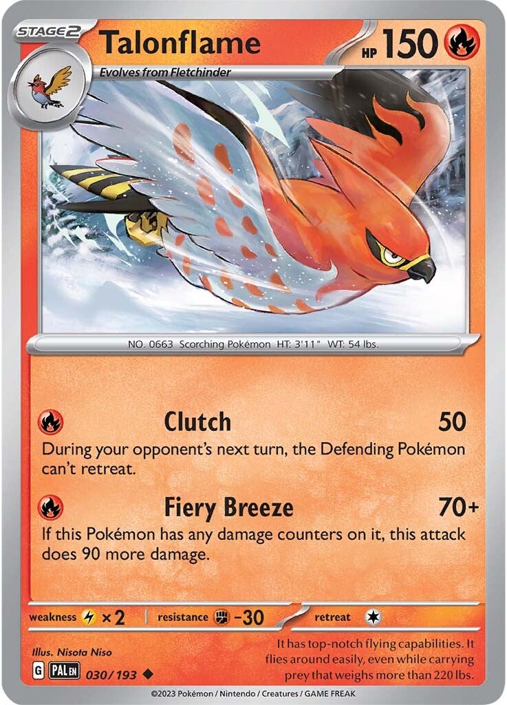 Collection of Talonflame (030/193) [Scarlet & Violet: Paldea Evolved] in a gallery layout