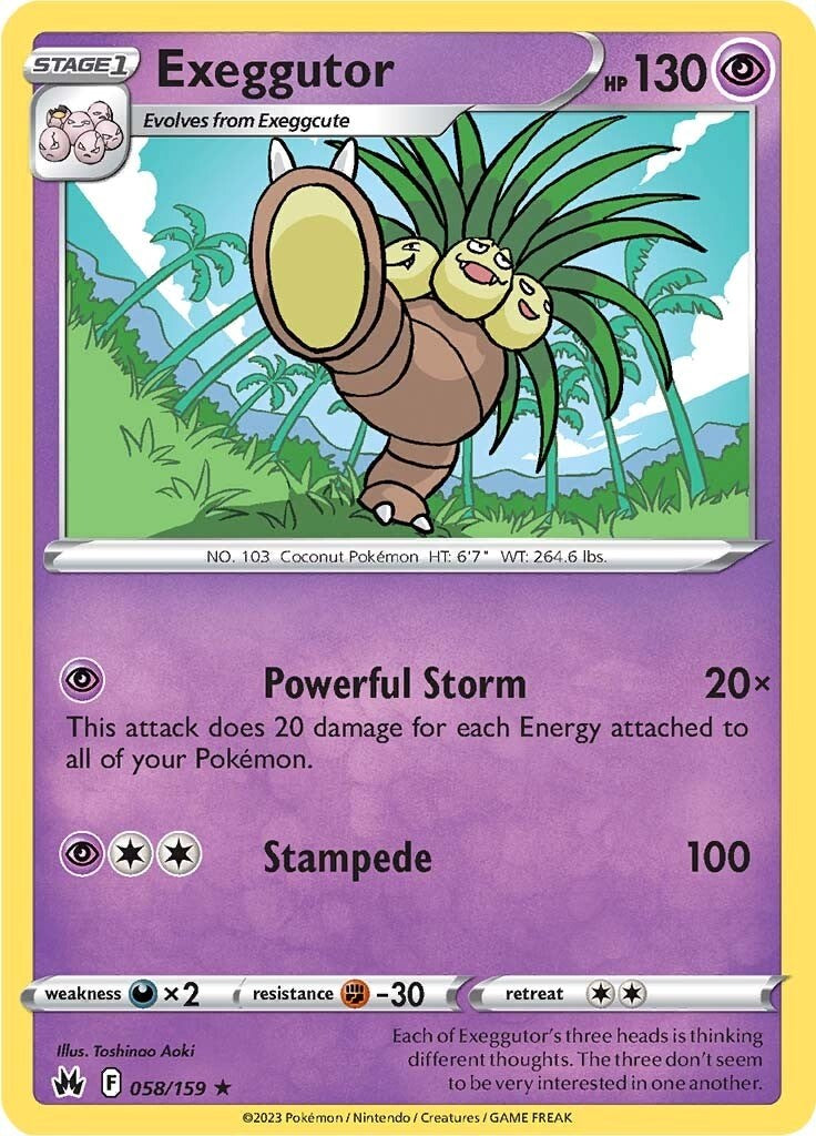 Collection of Exeggutor (058/159) [Sword & Shield: Crown Zenith] in a gallery layout