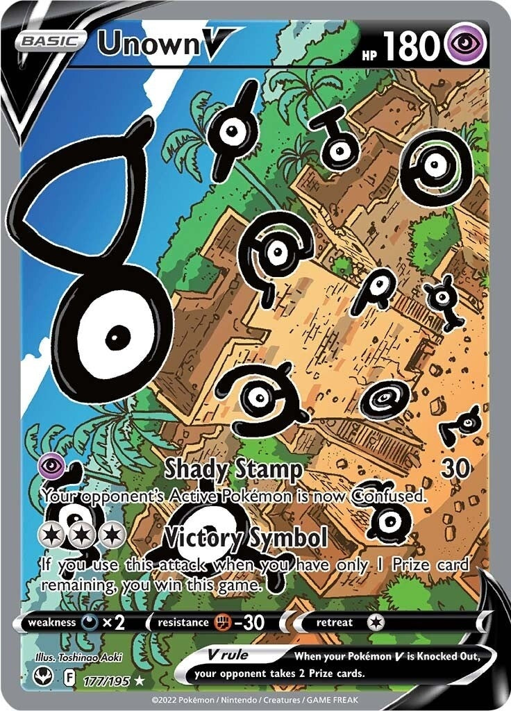 Image for Unown V (Alternate Full Art) (177) (SWSH12)