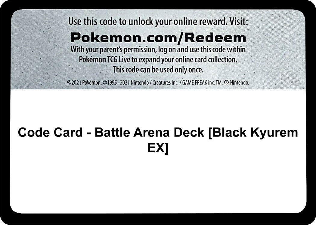 Image for Code Card - Battle Arena Deck [Black Kyurem EX] (SM02)