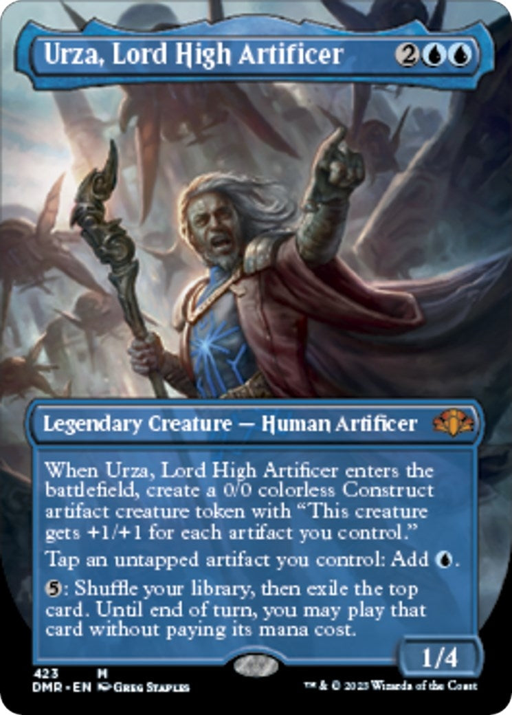 Urza, Lord High Artificer (Borderless) (423) (DMR)