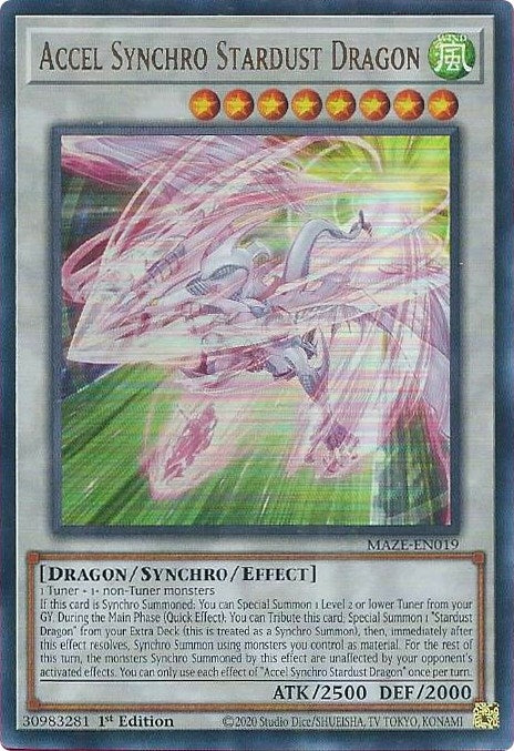 Image for Accel Synchro Stardust Dragon (19) (MAZE)