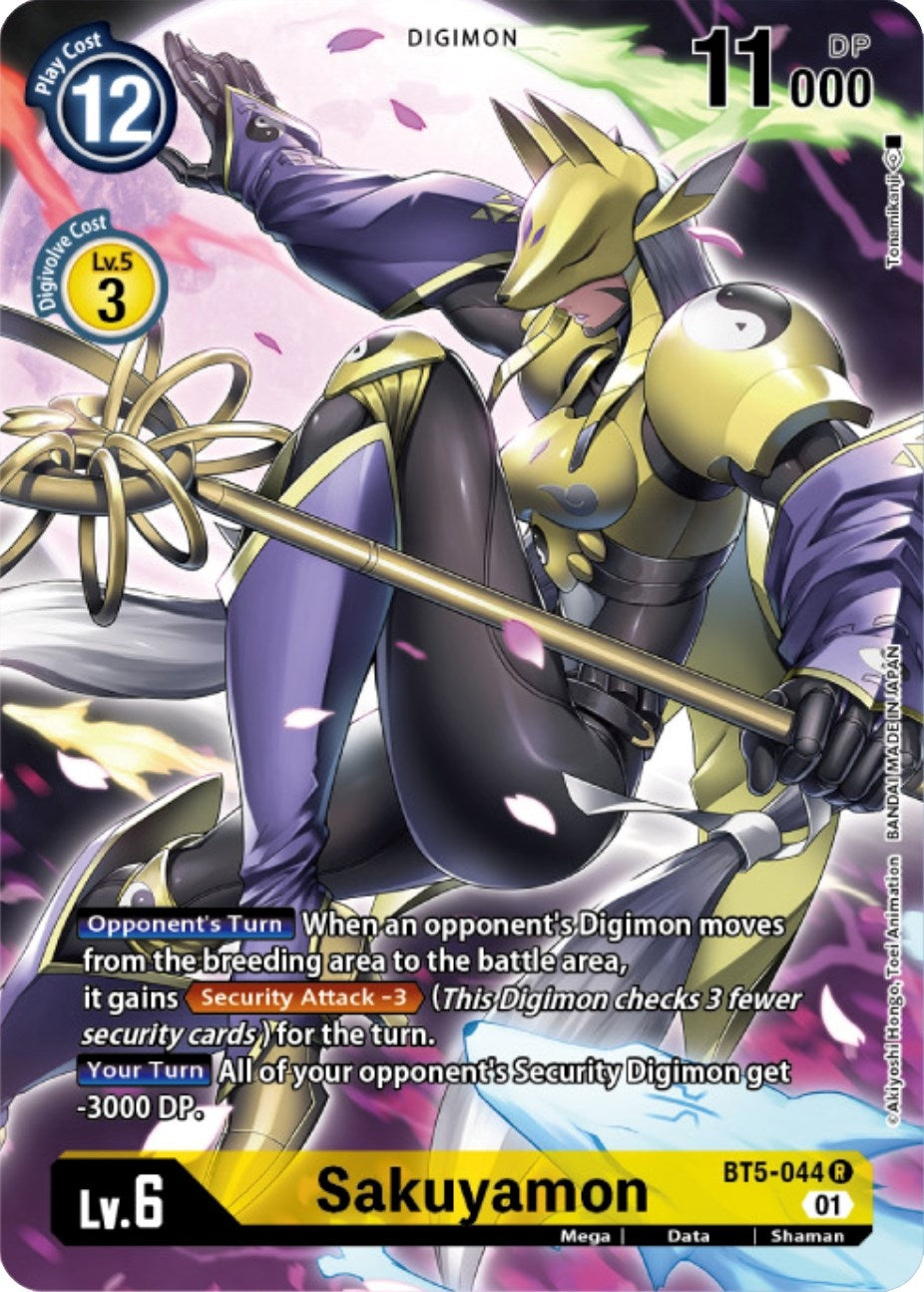 Sakuyamon (Digimon Card Game Deck Box Set) (BT5-044 R) (Battle of Omni) (BT05)