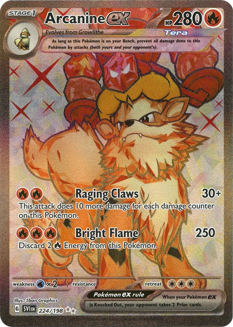 Image for Arcanine ex - 224/198 (224) (SV1)