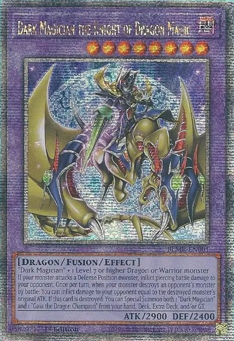 Image for Dark Magician the Knight of Dragon Magic (Quarter Century Secret Rare) (1) (BLMR)