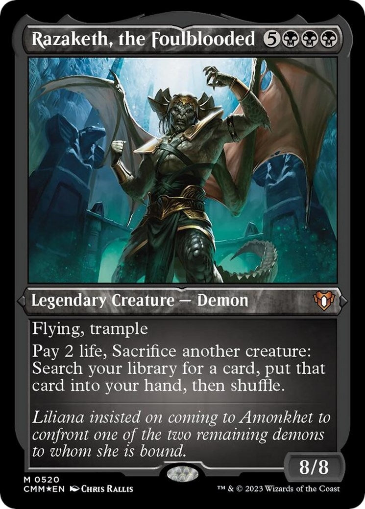 Image for Razaketh, the Foulblooded (Foil Etched) (520) [Commander Masters]