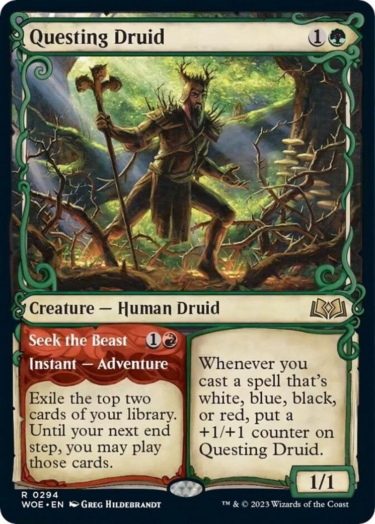 Image for Questing Druid (Showcase) (294) [Wilds of Eldraine]