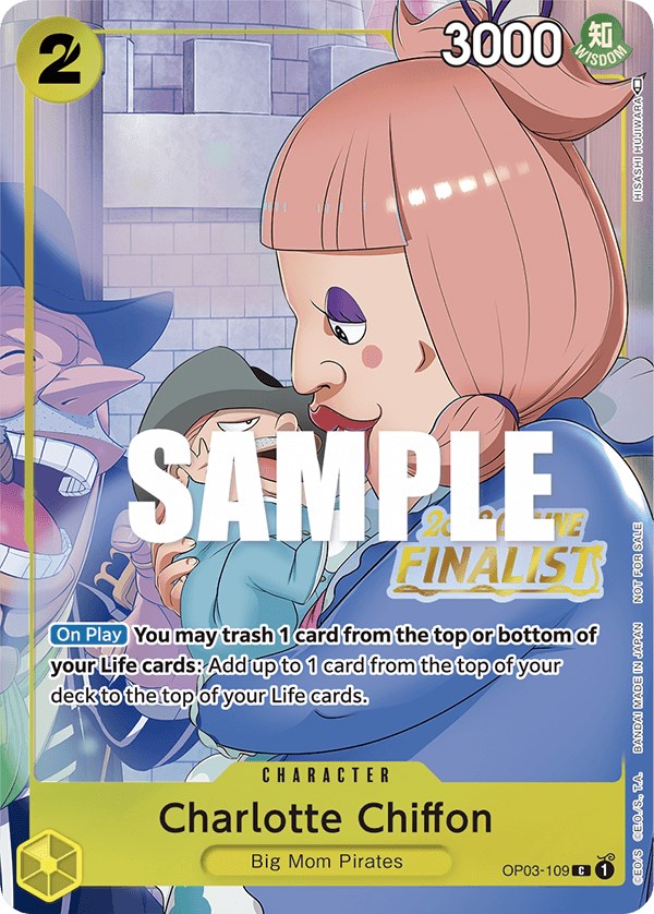 Collection of Charlotte Chiffon (Online Regional 2023) [Finalist] [One Piece Promotion Cards] in a gallery layout