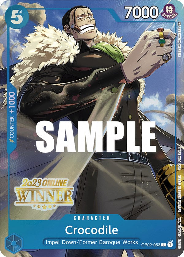 Collection of Crocodile (Online Regional 2023) [Winner] [One Piece Promotion Cards] in a gallery layout