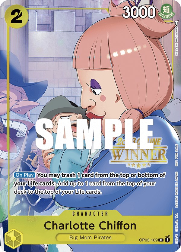 Collection of Charlotte Chiffon (Online Regional 2023) [Winner] [One Piece Promotion Cards] in a gallery layout