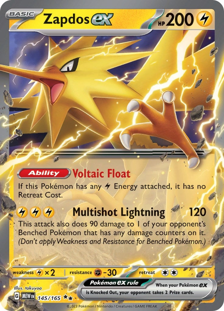 Image for Zapdos ex - 145/165 (145) (MEW)