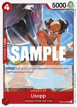 Collection of Usopp [Kingdoms of Intrigue Pre-Release Cards] in a gallery layout