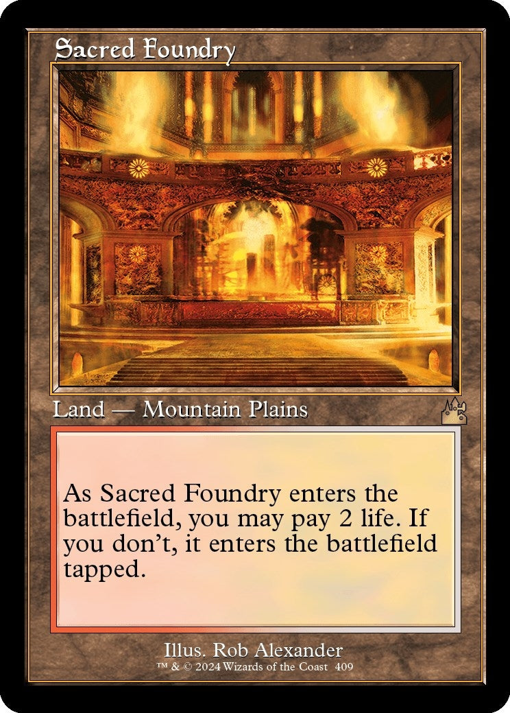 Image for Sacred Foundry (Retro Frame) (409) [Ravnica Remastered]