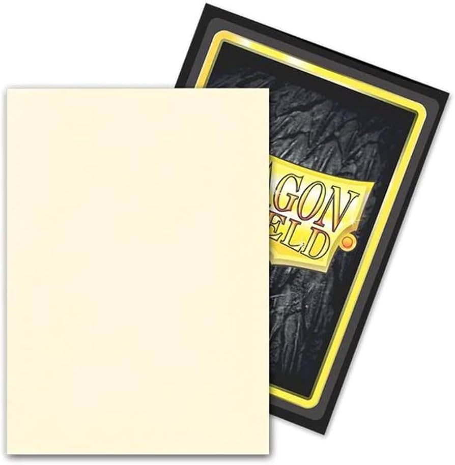 Matte dual standard size card sleeves in black and yellow, designed for card protection and durability, 100 count.