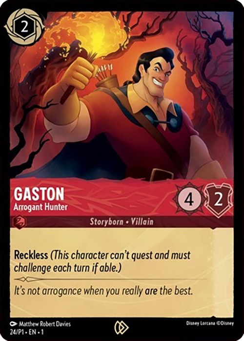 Collection of Gaston - Arrogant Hunter (24) [Promo Cards] in a gallery layout