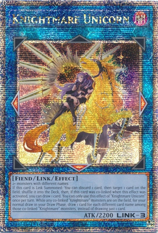 Image for Knightmare Unicorn (Alternate Art) (Quarter Century Secret Rare) (1043) (RA01)