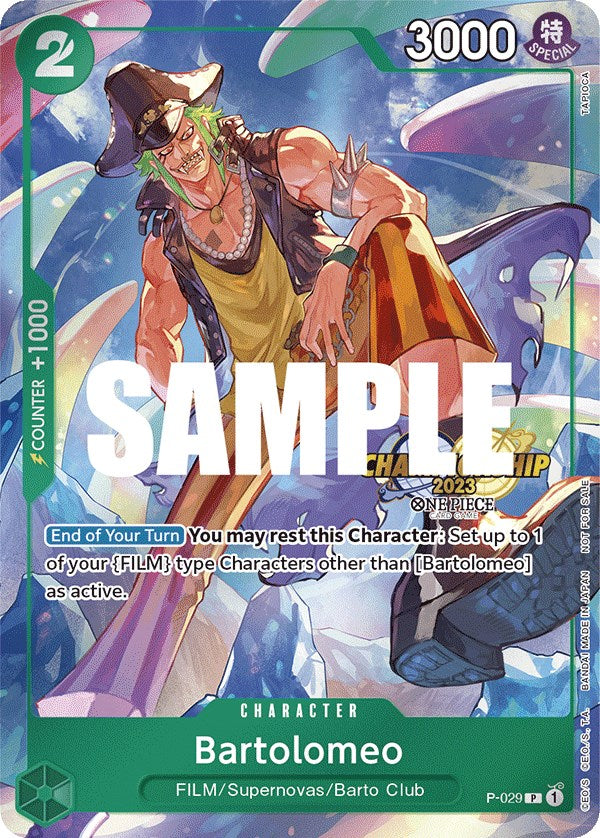 Collection of Bartolomeo (CS 2023 Event Pack) [One Piece Promotion Cards] in a gallery layout