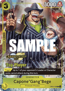 Collection of Capone"Gang"Bege (CS 2023 Top Players Pack) [One Piece Promotion Cards] in a gallery layout