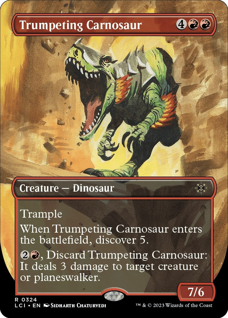 Image for Trumpeting Carnosaur (Borderless) (324) [The Lost Caverns of Ixalan] - Magic: The Gathering