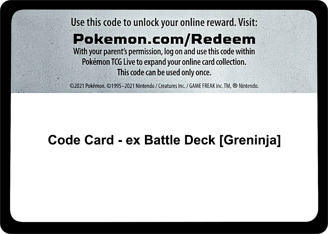 Image for Code Card - ex Battle Deck [Greninja] (MCAP)