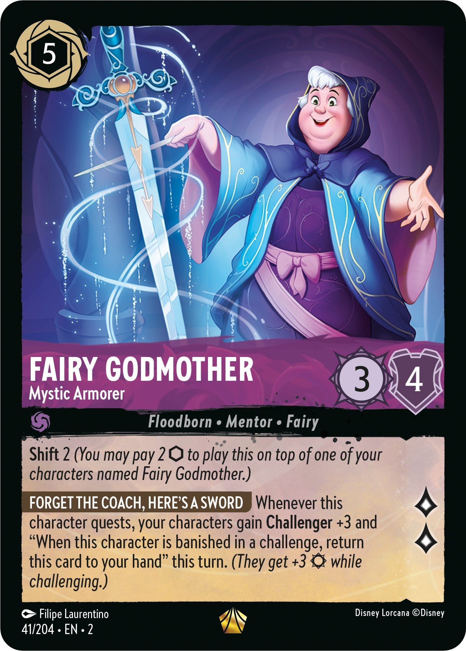 Collection of Fairy Godmother - Mystic Armorer (41/204) [Rise of the Floodborn] in a gallery layout