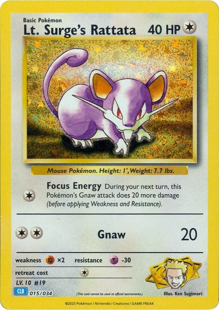 Image for Lt. Surge's Rattata (15) (CL)