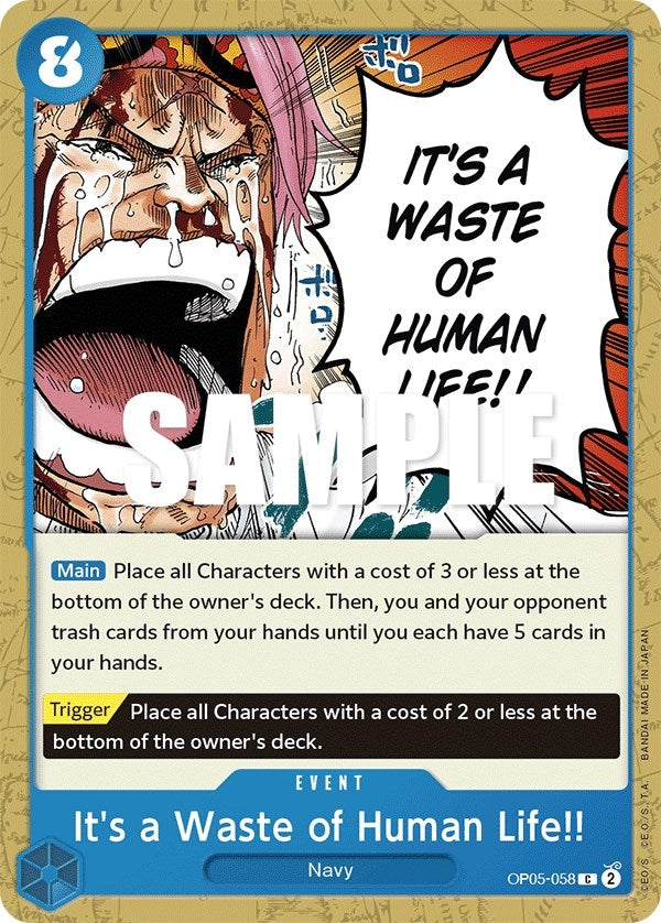 Image for It's a Waste of Human Life!! (5058) (OP05)