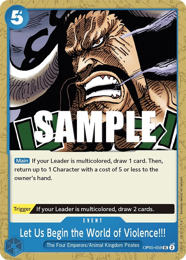 Image for Let Us Begin the World of Violence!! (5059) (OP05)