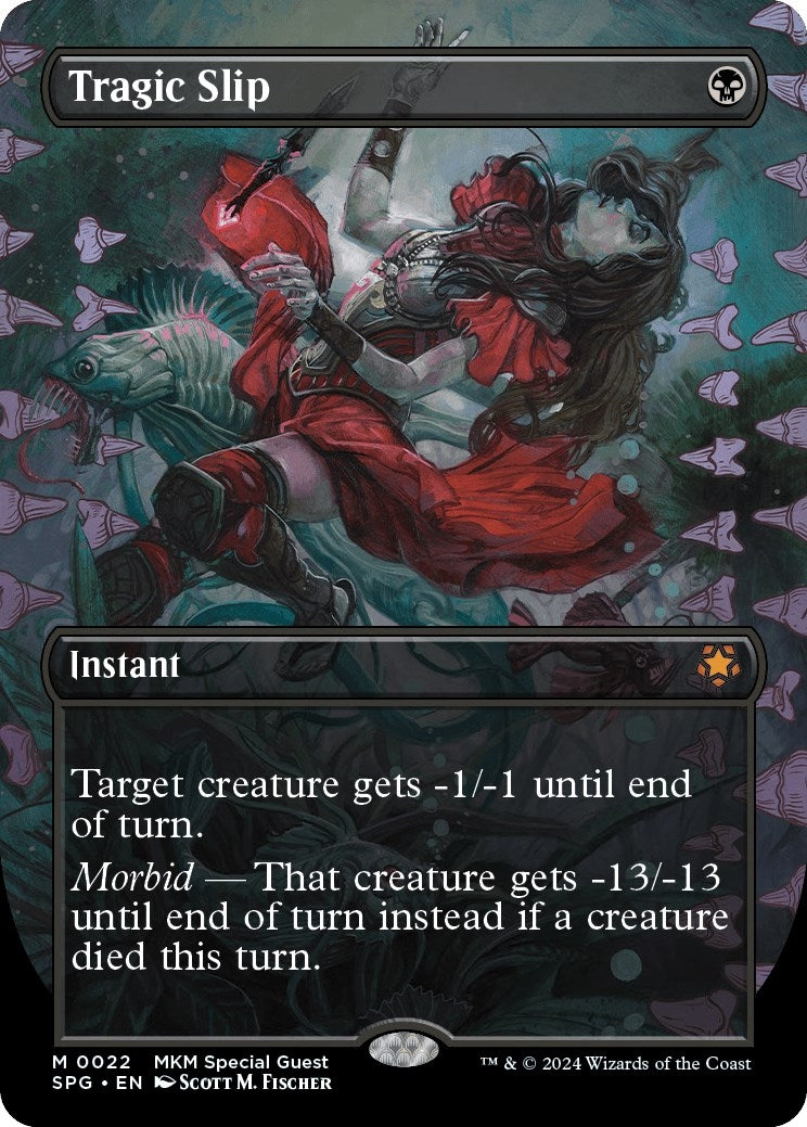 Image for Tragic Slip (Borderless) (22) [Special Guests] - Magic: The Gathering