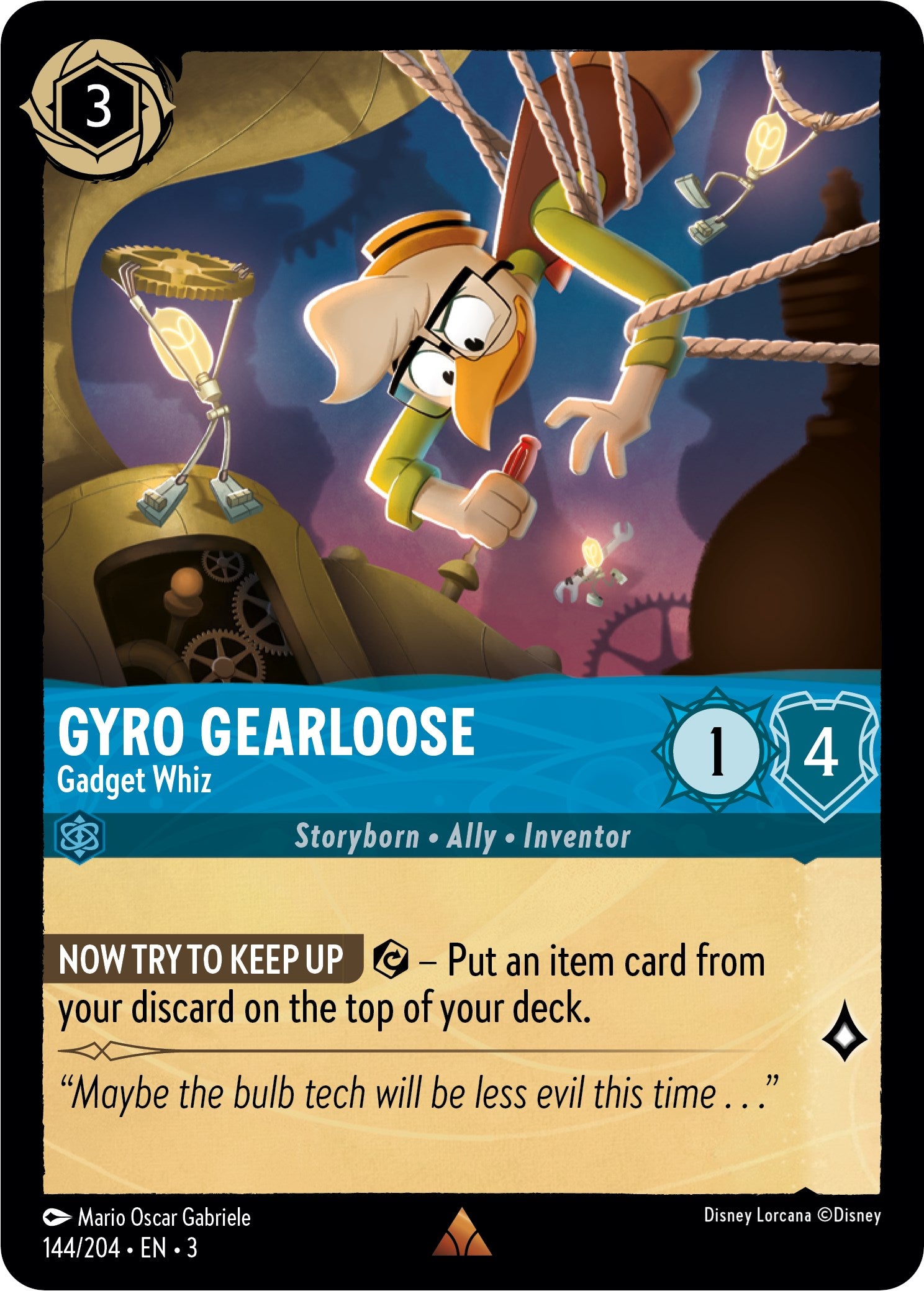 Collection of Gyro Gearloose - Gadget Whiz (144//204) [Into the Inklands] in a gallery layout