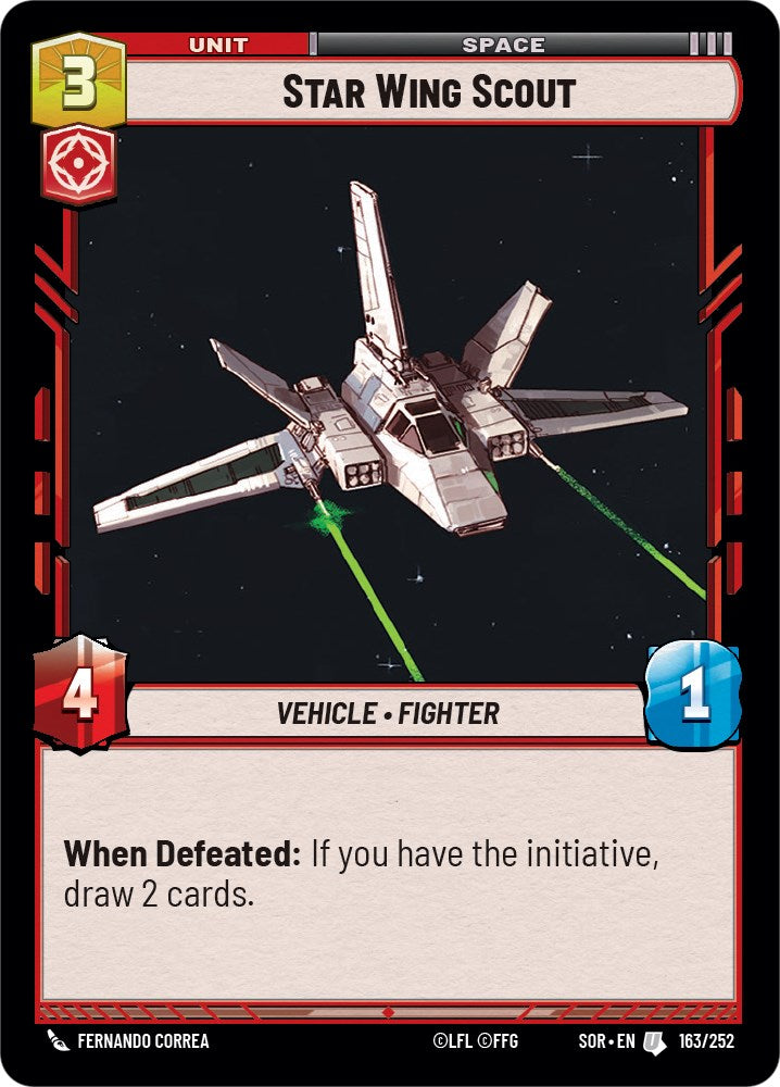 Collection of Star Wing Scout (163/252) [Spark of Rebellion] in a gallery layout