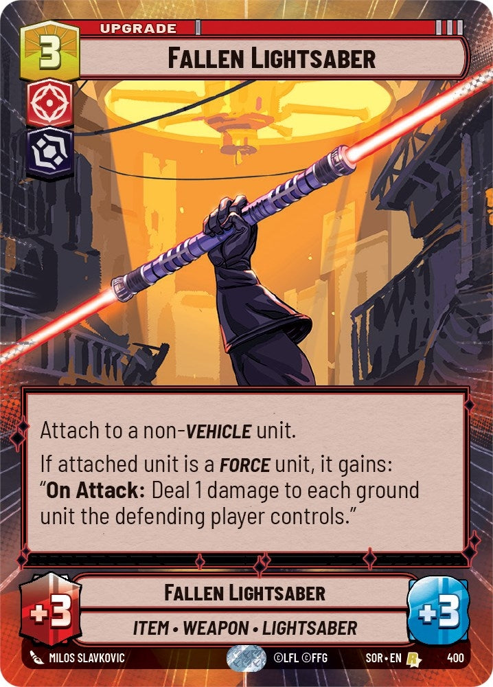Image for Fallen Lightsaber (Hyperspace) (400) (SOR)